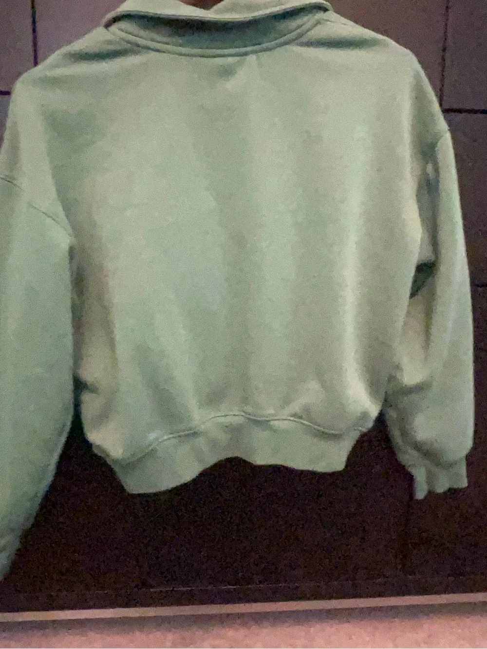 Old Navy Green Quarter-Zip Pullover with Crest Accent